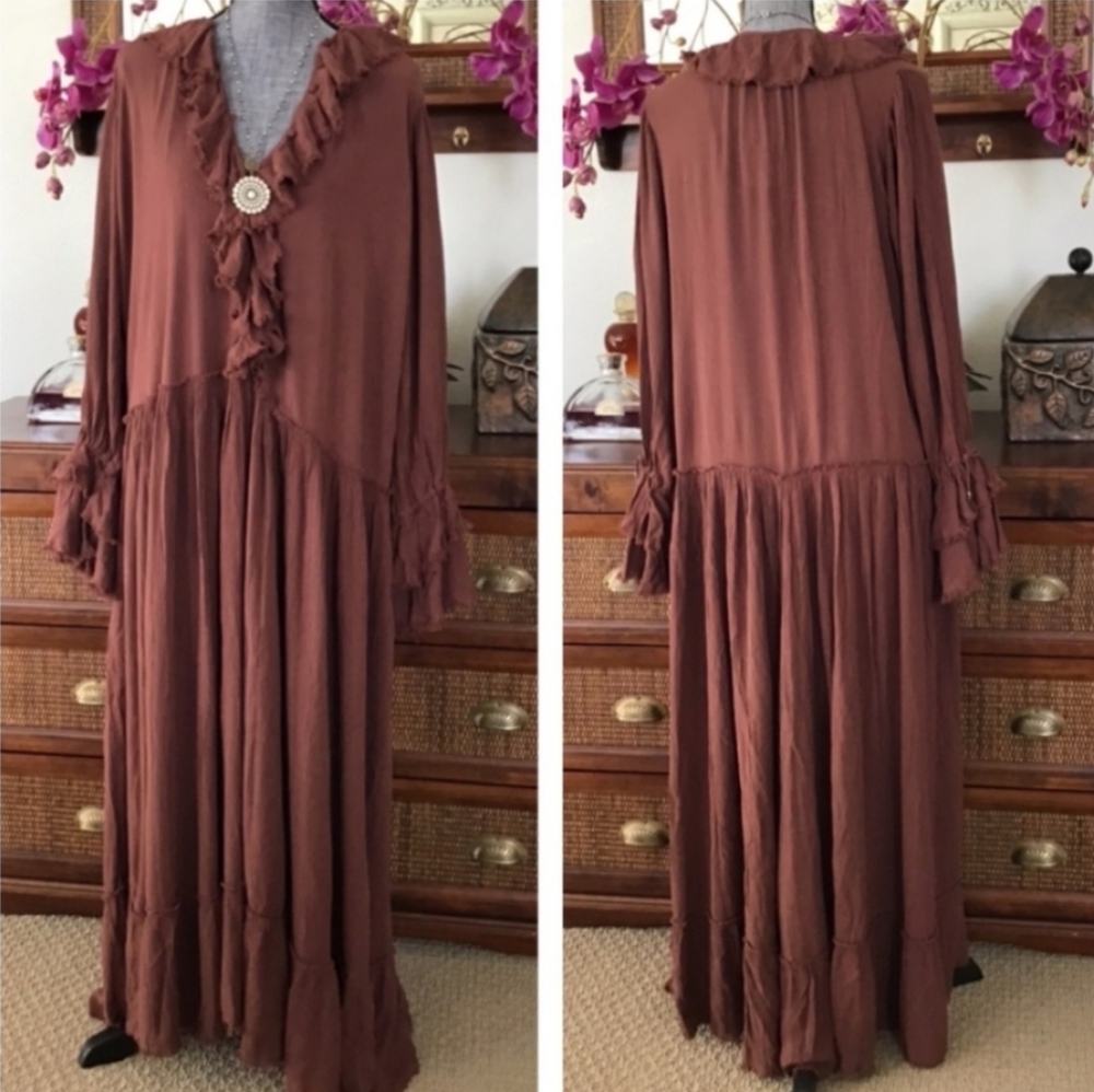 Free People Sweet Darlin' Ruffle Dress XL - Picture 12 of 16